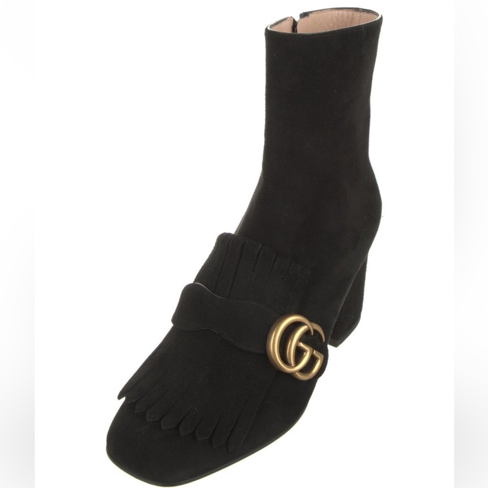 Gucci Suede GG Logo Booties - Picture 3 of 5